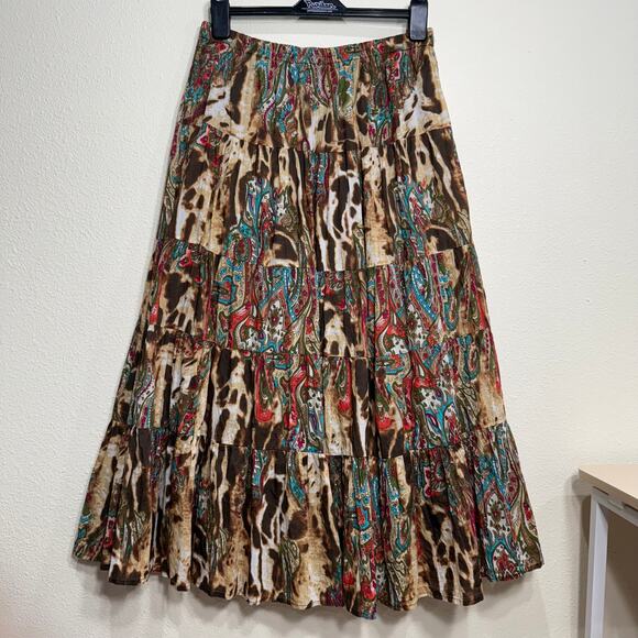 Choices Dresses & Skirts - Vintage 90s Y2k Choices Patchwork Print Maxi Skirt Boho Fairy Grunge Hippie M